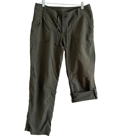 The North Face Convertible Hiking Pants 10 Olive Nylon Gorpcore Outdoor Camping - Picture 1 of 12
